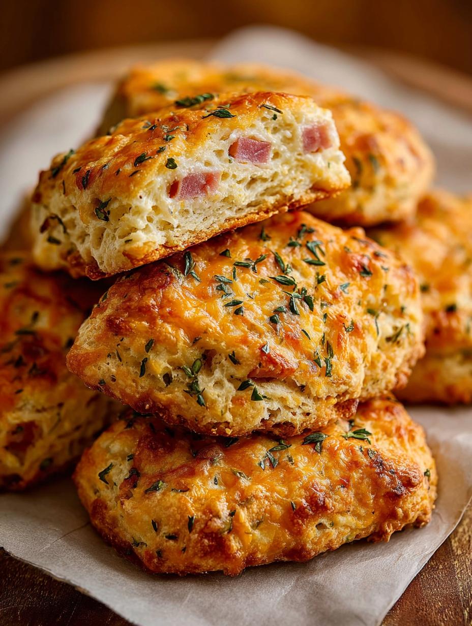 Satisfying Cheddar Ham Protein Biscuits Recipe - Cheddar Ham Protein Biscuits - main visual representation