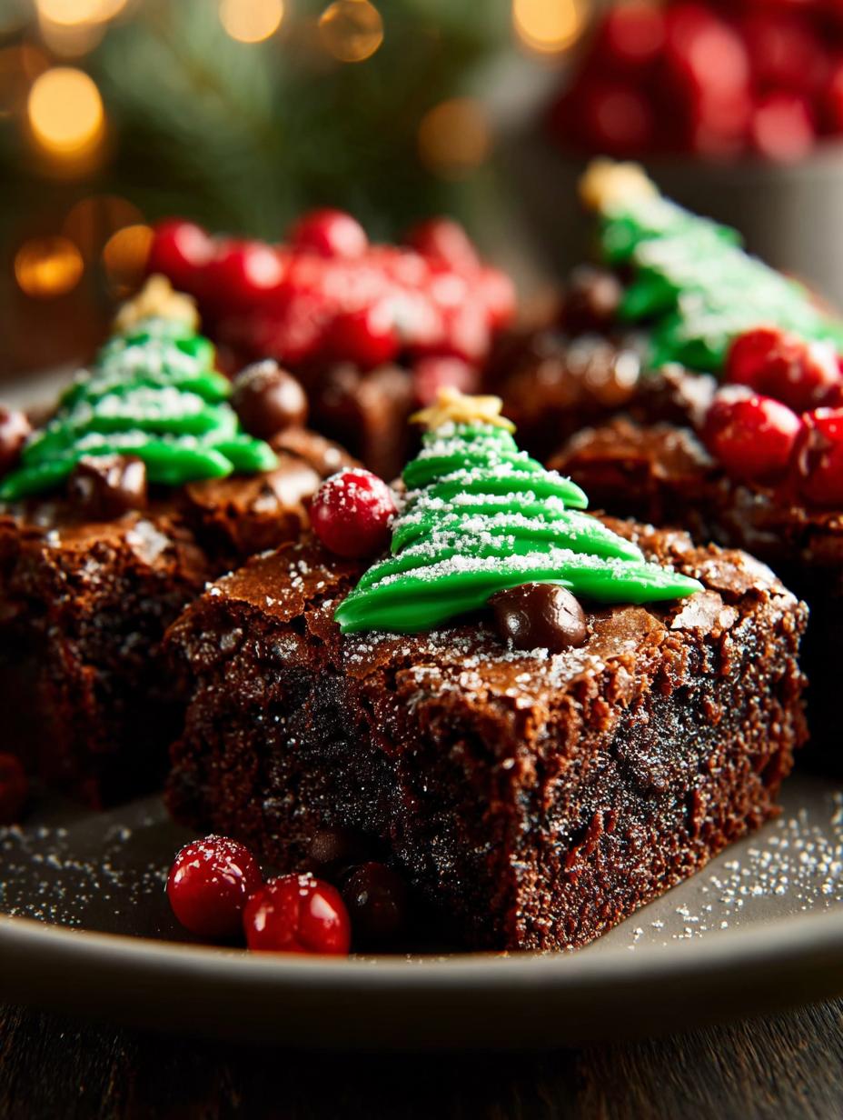 Magical Christmas Tree Brownies for Festive Cheer - Christmas Tree Brownies - main visual representation