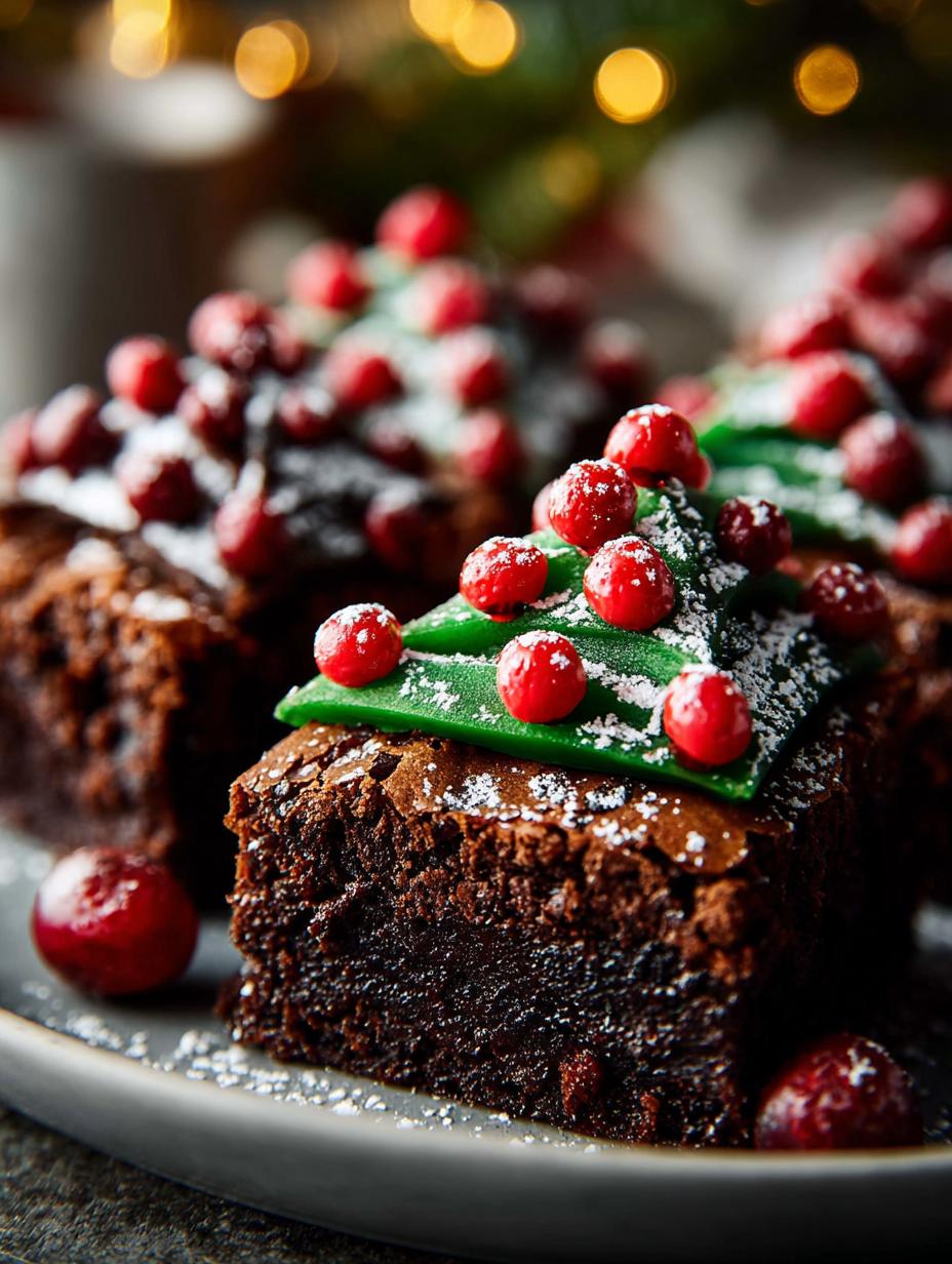 Magical Christmas Tree Brownies for Festive Cheer - Christmas Tree Brownies - additional detail