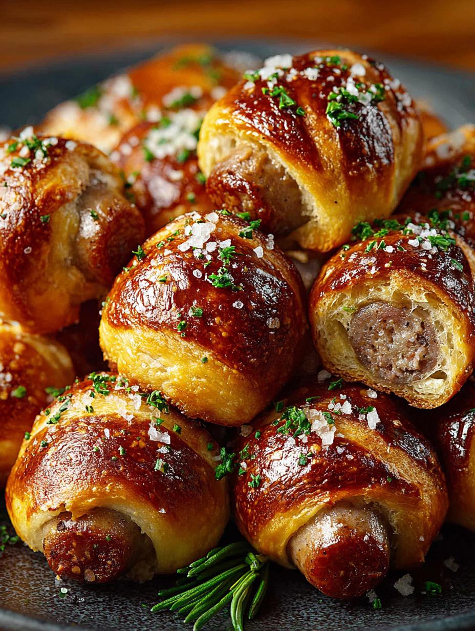 Pretzel Bratwurst Bites: 24 Irresistible German Snacks - Pretzel Bratwurst Bites - main visual representation
