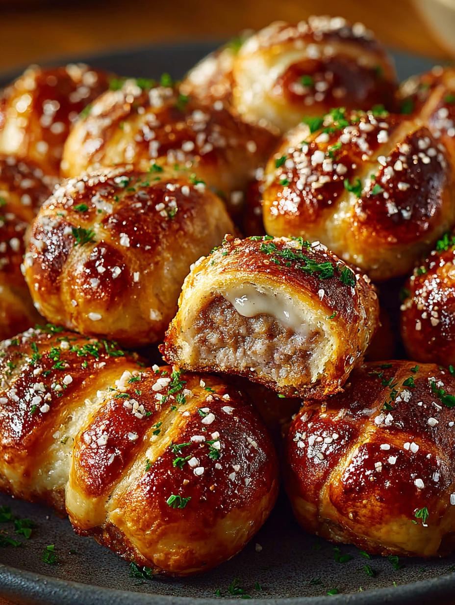 Pretzel Bratwurst Bites: 24 Irresistible German Snacks - Pretzel Bratwurst Bites - additional detail