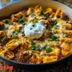 Cheesy Beef Enchilada Tortellini