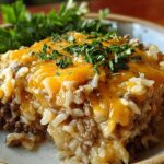 Cheesy Hamburger Rice Casserole