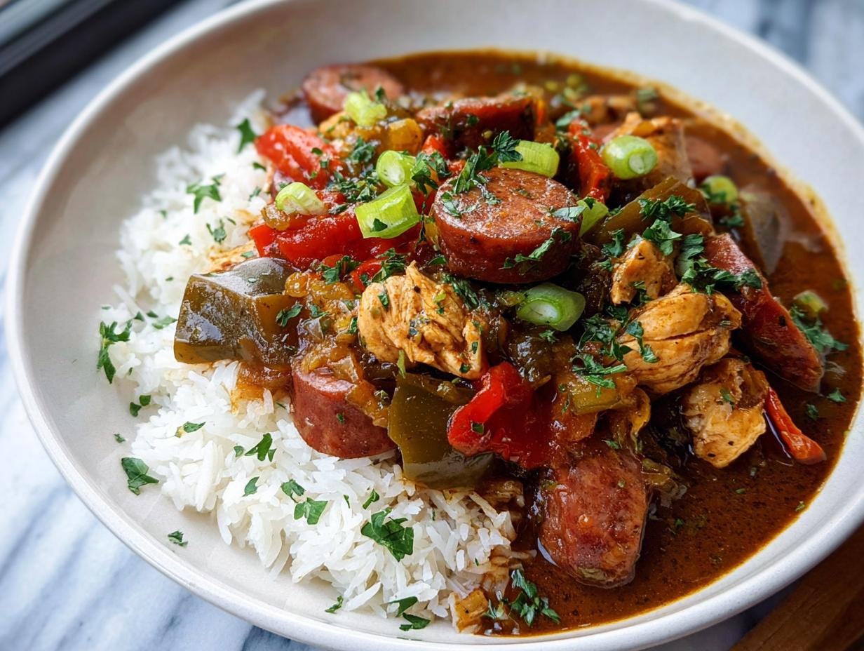 Chicken Andouille Sausage Gumbo: Unforgettable Flavor - Chicken Andouille Sausage Gumbo - main visual representation
