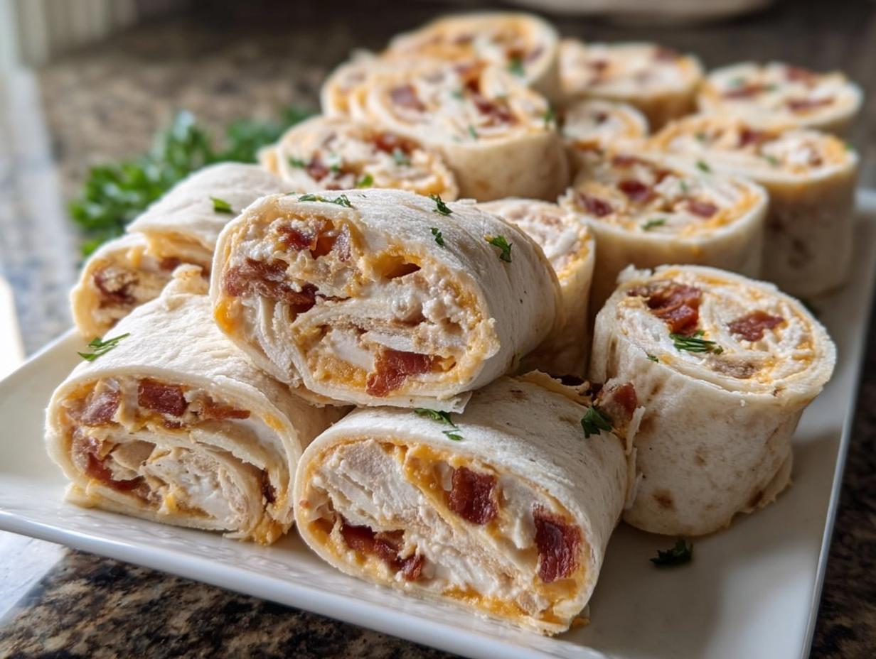 Chicken Bacon Ranch Pinwheels: 8 Amazing Bites - Chicken Bacon Ranch Pinwheels - additional detail