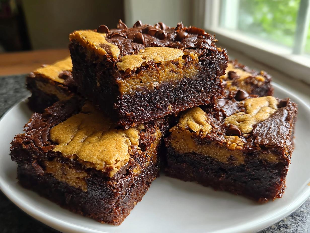 Chocolate Chip Cookie Brownies: 1 Divine Dessert - Chocolate Chip Cookie Brownies - additional detail