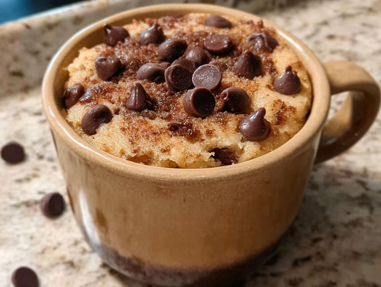 Chocolate Chip Mug Cake: 5 Minute Gooey Treat - Chocolate Chip Mug Cake - additional detail