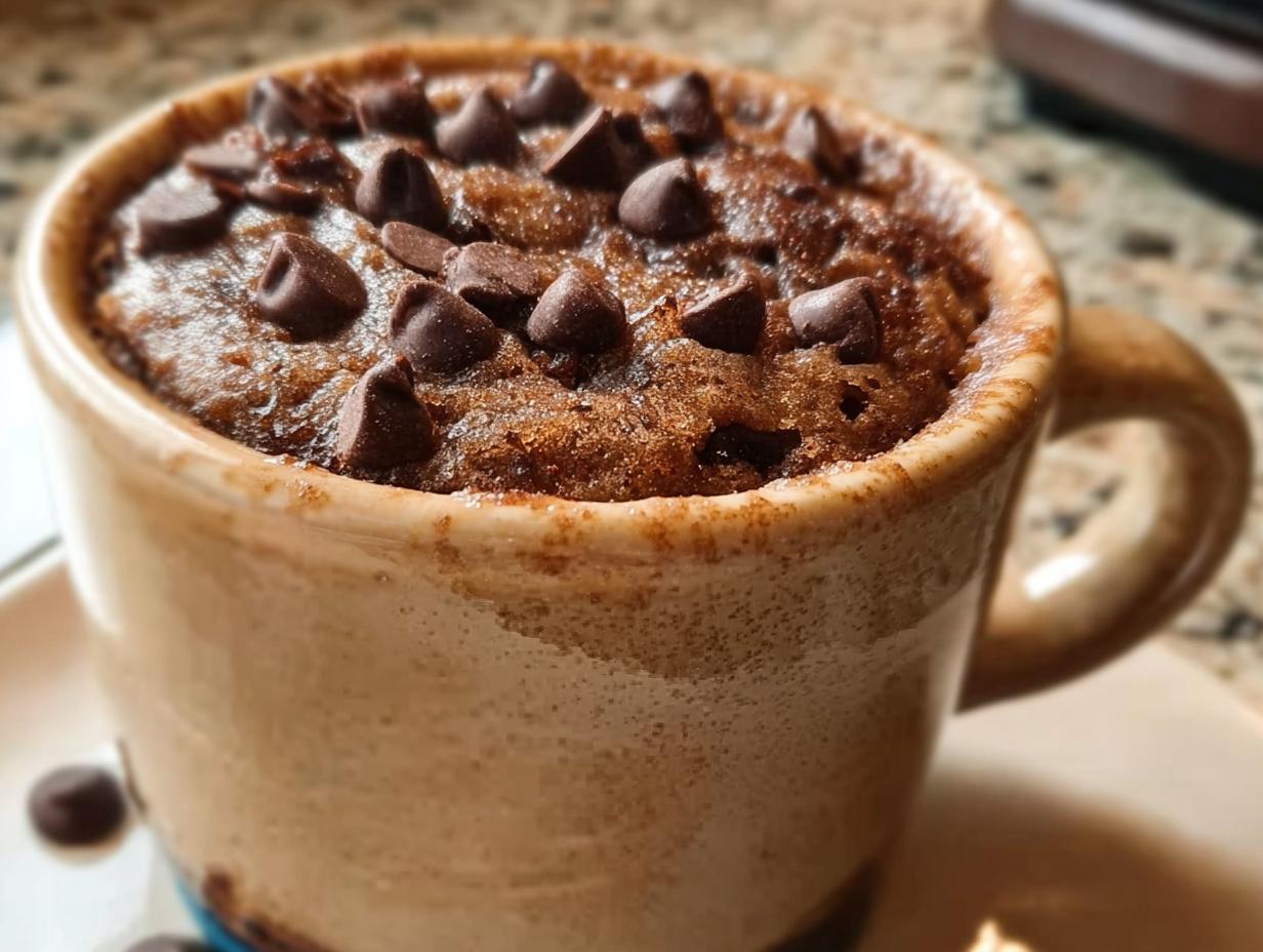 Chocolate Chip Mug Cake: 5 Minute Gooey Treat - Chocolate Chip Mug Cake - additional detail