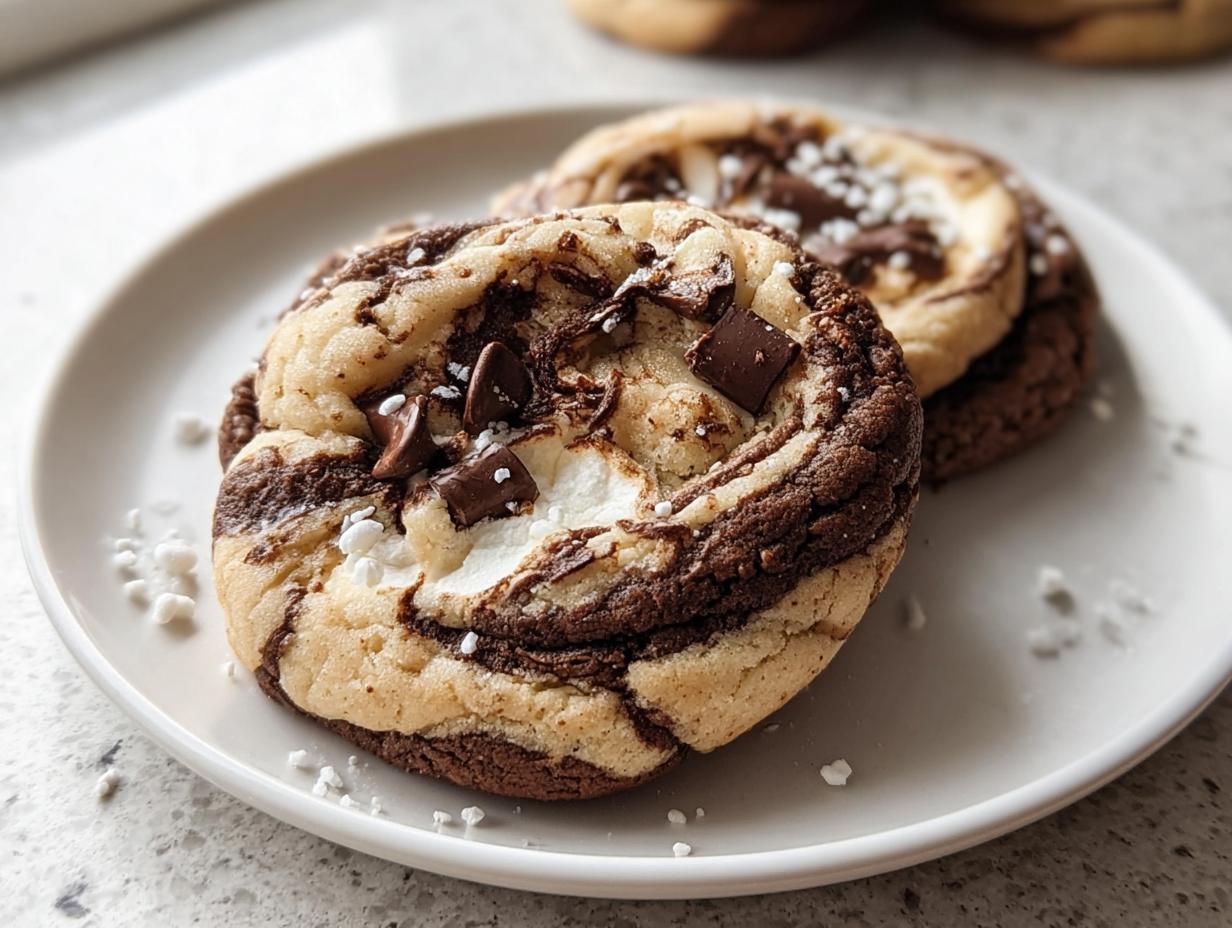 Chocolate Marshmallow Swirl Cookies: Simple Joy - Chocolate Marshmallow Swirl Cookies - additional detail