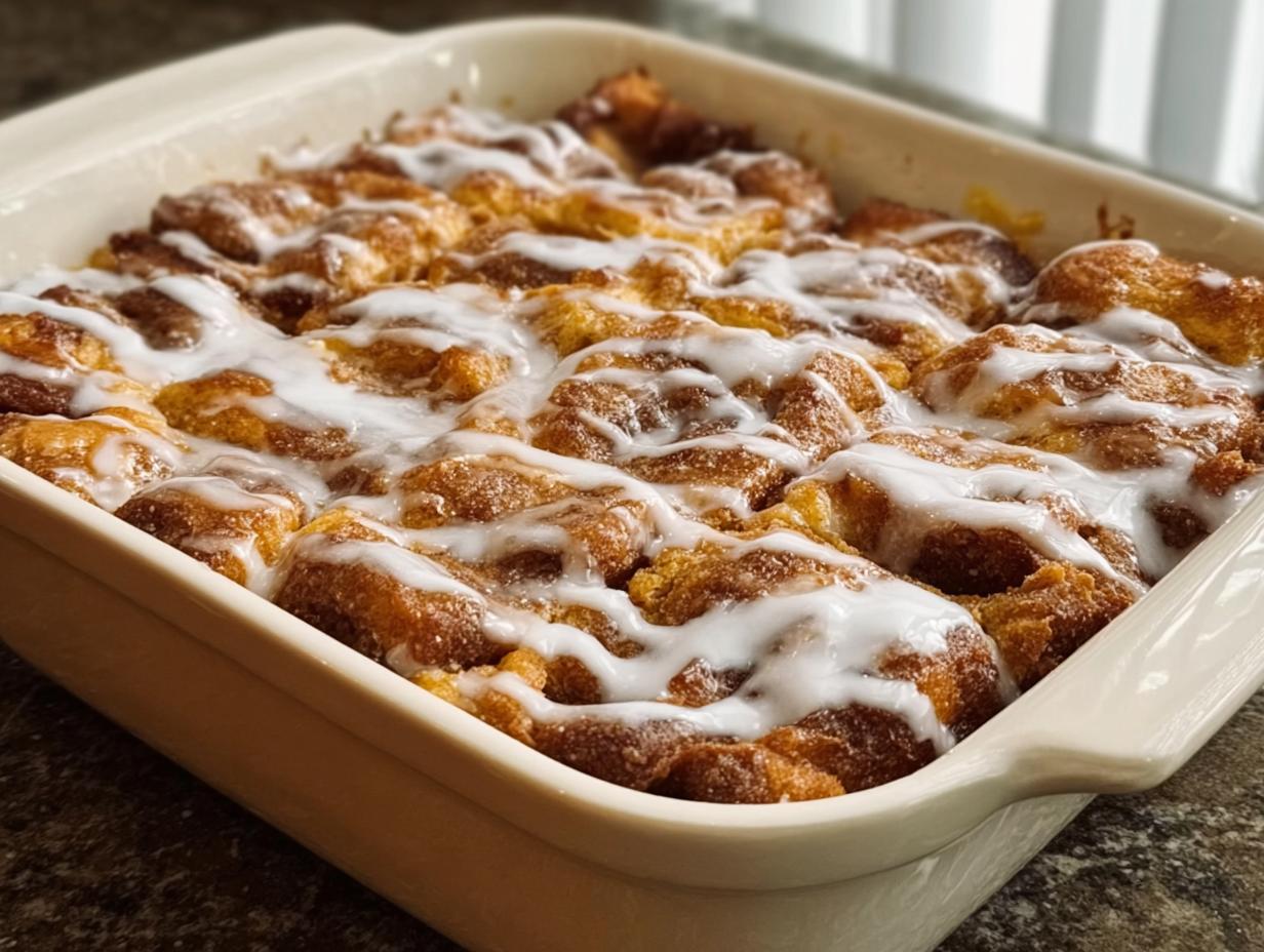Heavenly Cinnamon Roll Breakfast Bake - Cinnamon Roll Breakfast Bake - additional detail