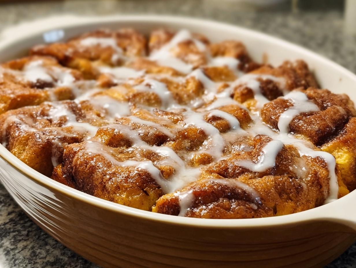 Heavenly Cinnamon Roll Breakfast Bake - Cinnamon Roll Breakfast Bake - additional detail