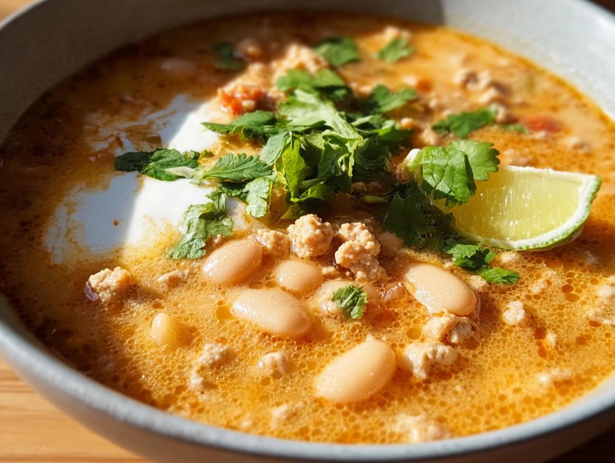 Creamy White Turkey Chili: 1 Satisfying Meal - Creamy White Turkey Chili - additional detail