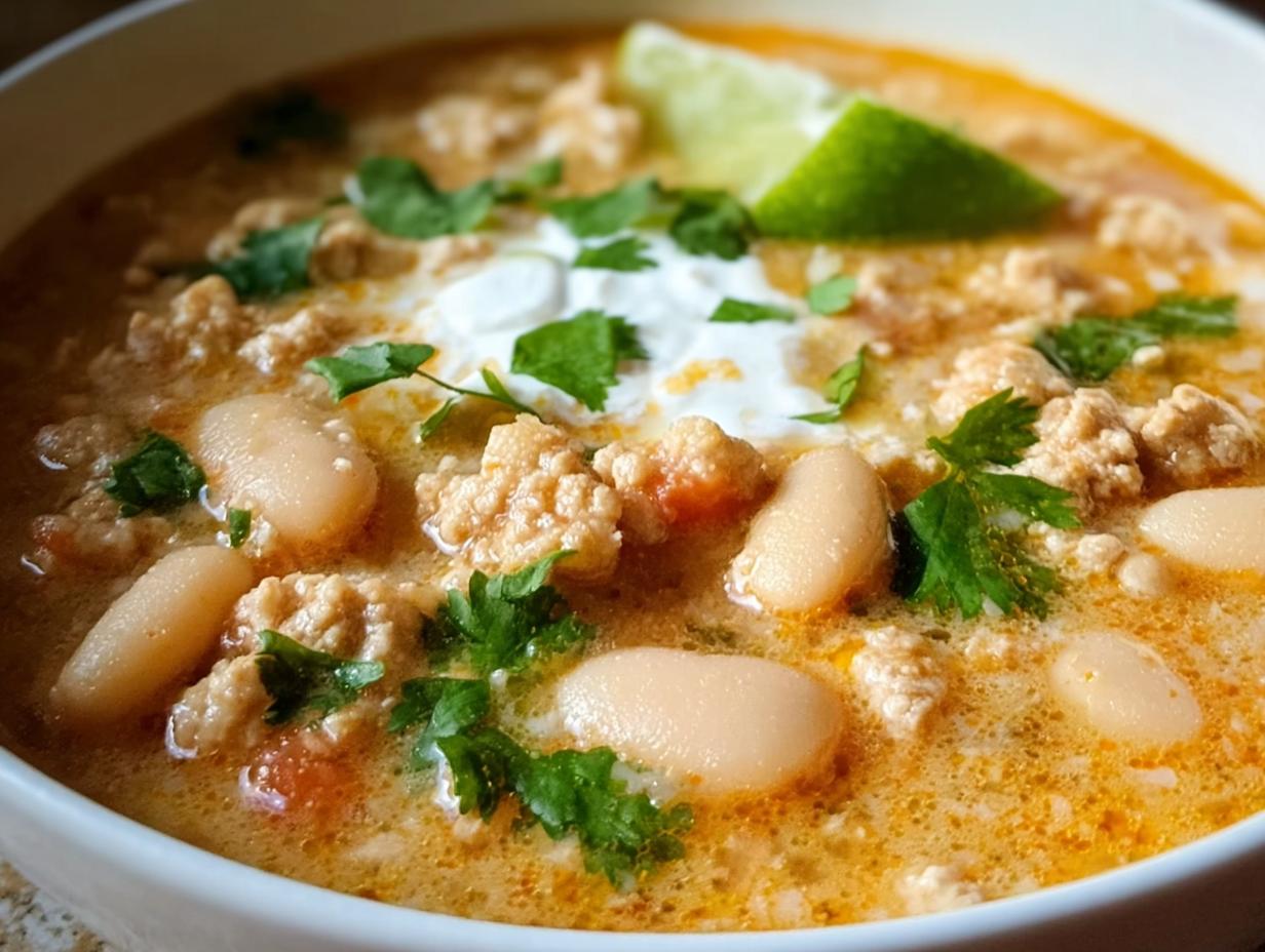 Creamy White Turkey Chili: 1 Satisfying Meal - Creamy White Turkey Chili - additional detail