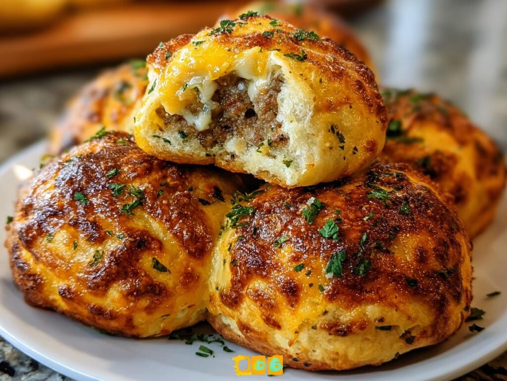 Garlic Parmesan Cheeseburger Bombs