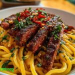 Garlic Steak Pasta