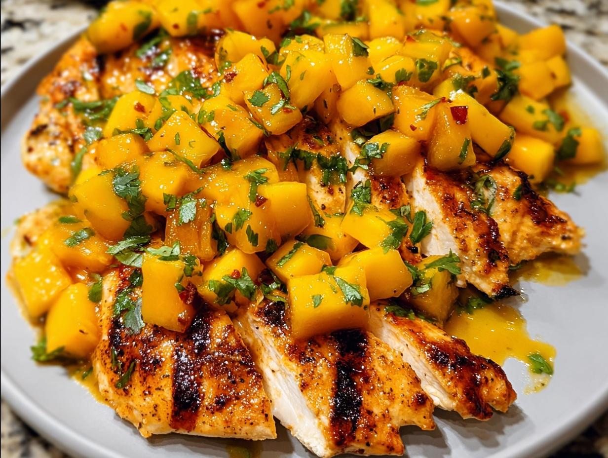 Grilled Mango Pineapple Chicken: 1 Blissful Bite - Grilled Mango Pineapple Chicken - additional detail