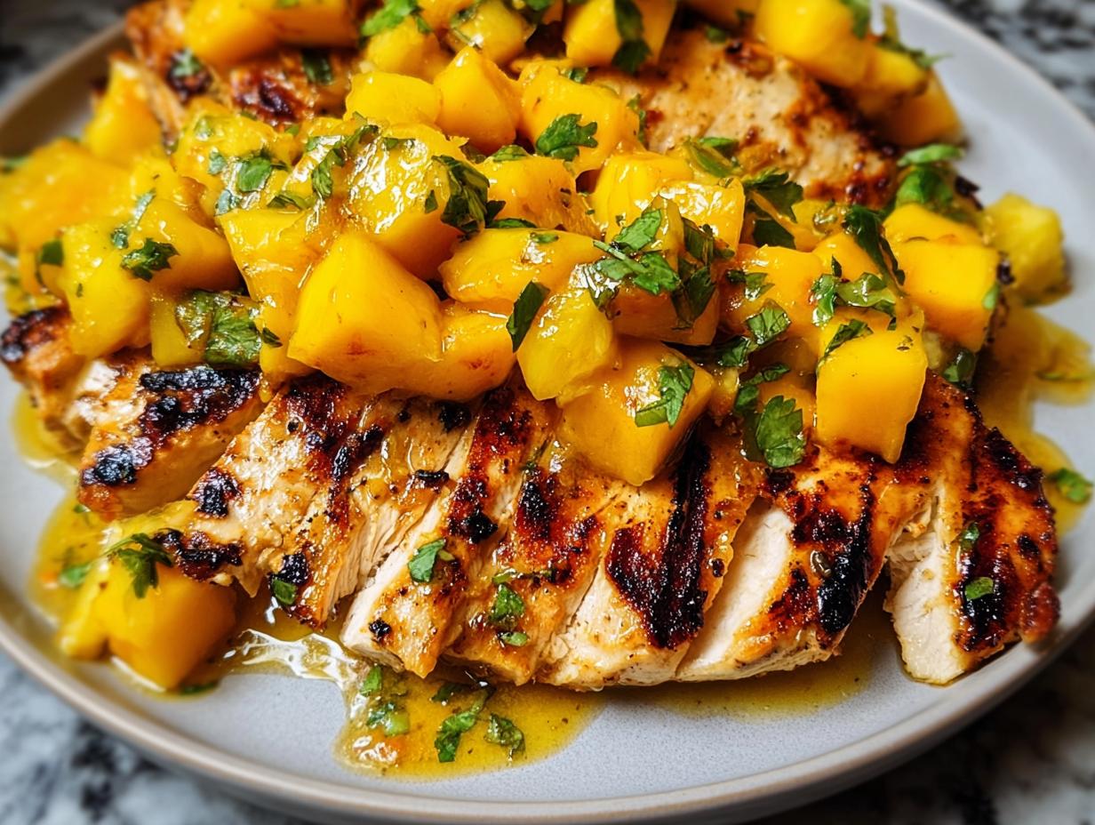 Grilled Mango Pineapple Chicken: 1 Blissful Bite - Grilled Mango Pineapple Chicken - additional detail