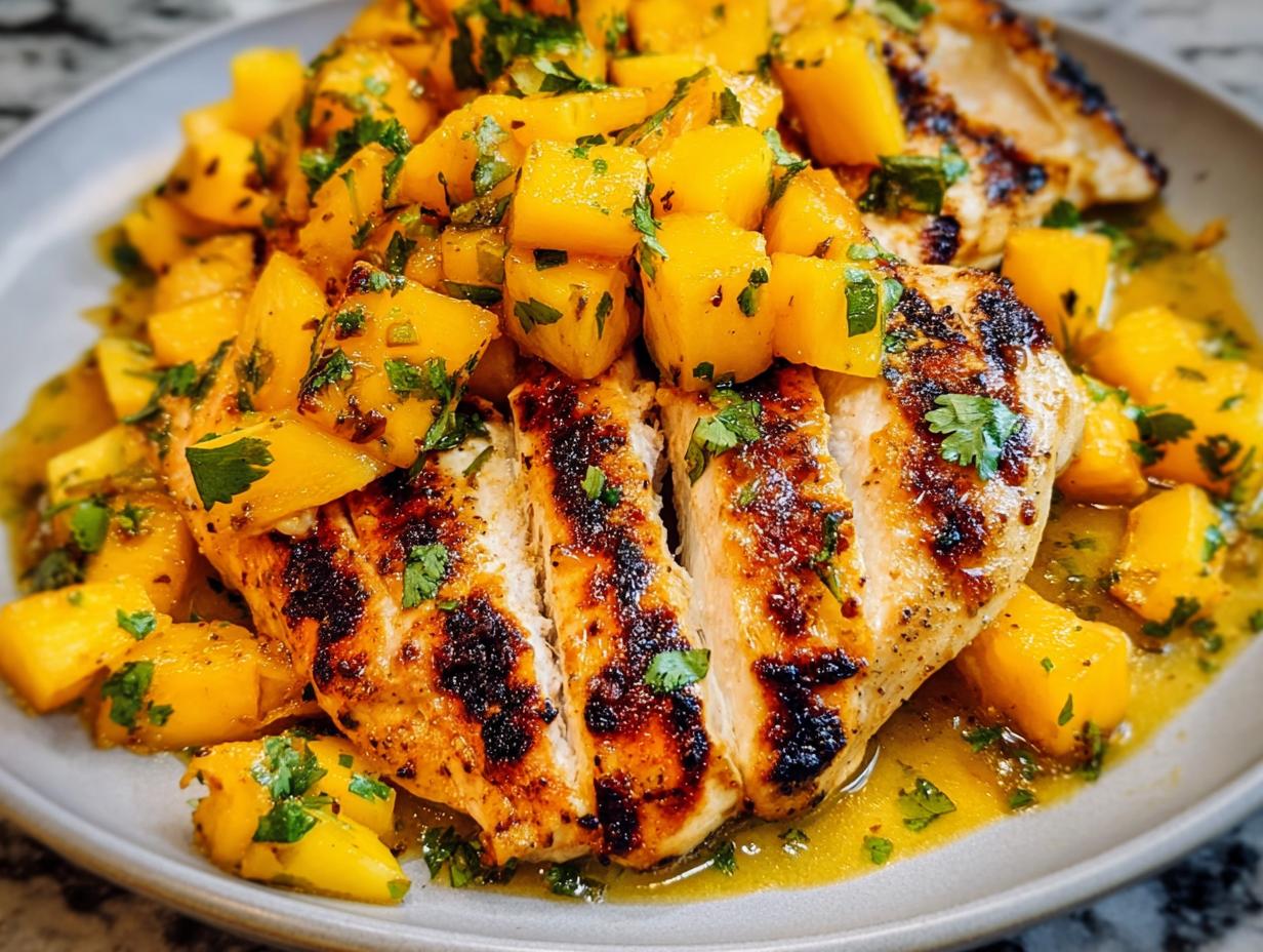 Grilled Mango Pineapple Chicken