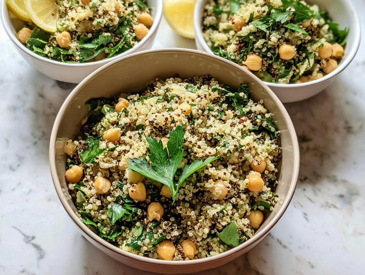 5 Flavorful Herbed Quinoa Chickpea Salads - Herbed Quinoa Chickpea Salad - main visual representation