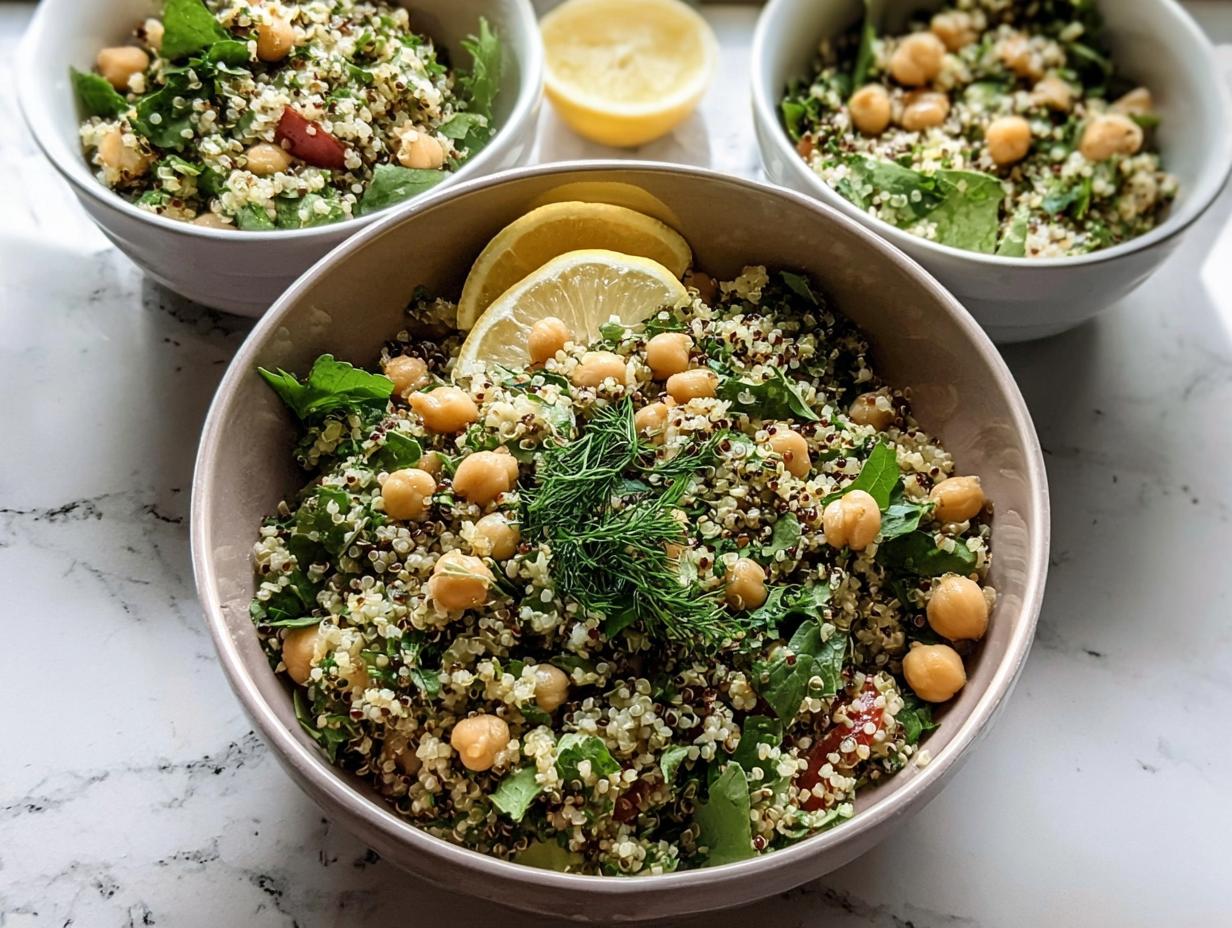 5 Flavorful Herbed Quinoa Chickpea Salads - Herbed Quinoa Chickpea Salad - additional detail
