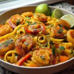 Jamaican Shrimp Pasta Creamy