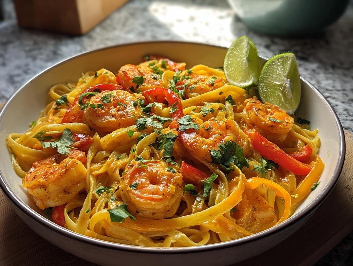 Jamaican Shrimp Pasta Creamy: 1 Flavorful Dish - Jamaican Shrimp Pasta Creamy - additional detail