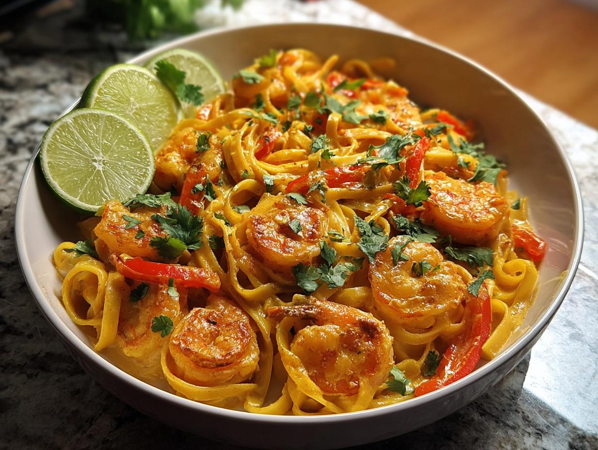 Jamaican Shrimp Pasta Creamy: 1 Flavorful Dish - Jamaican Shrimp Pasta Creamy - additional detail
