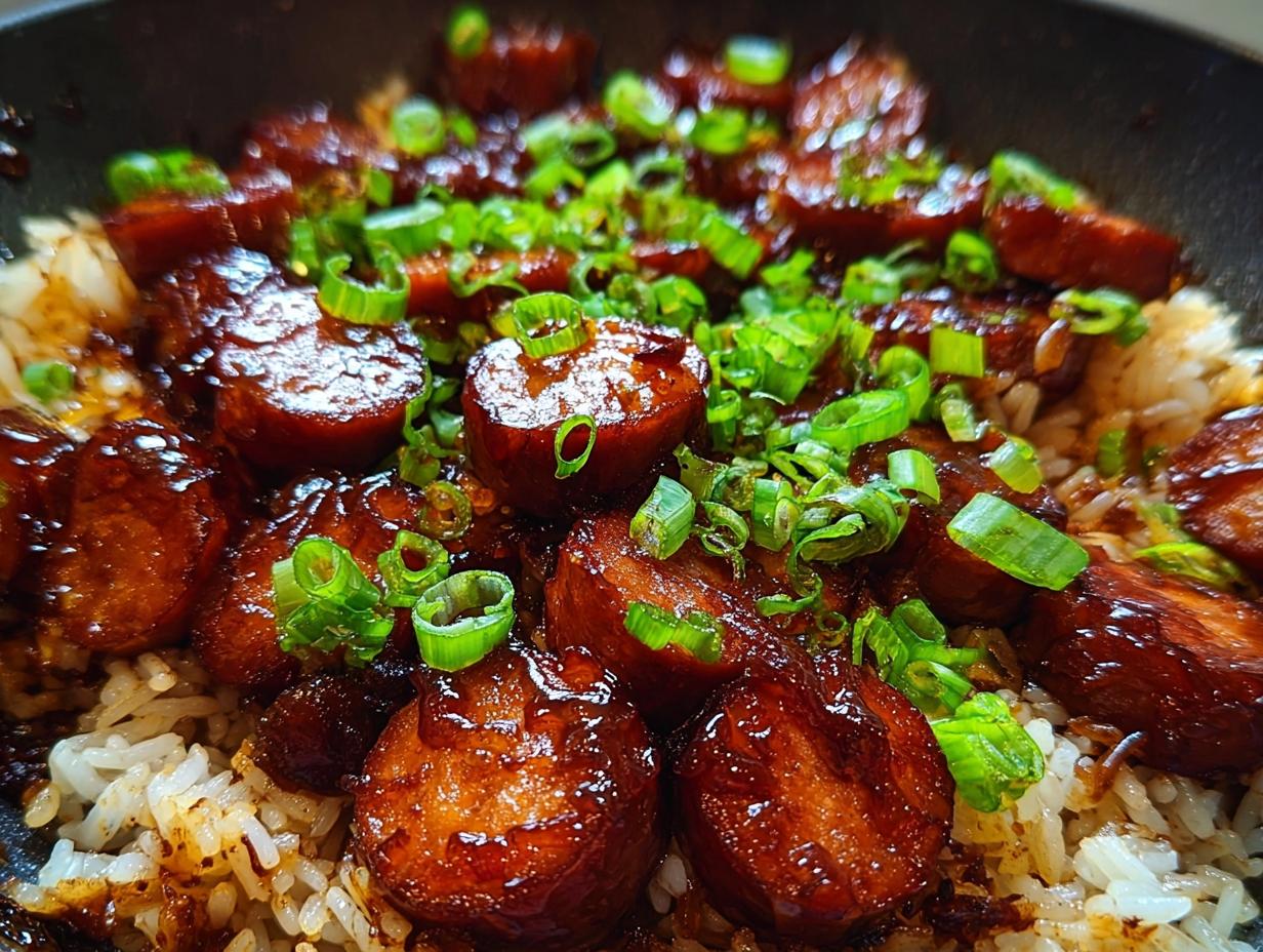 One Pan Sweet Tangy Sausage Rice: 30 Minute Deal - One Pan Sweet Tangy - main visual representation