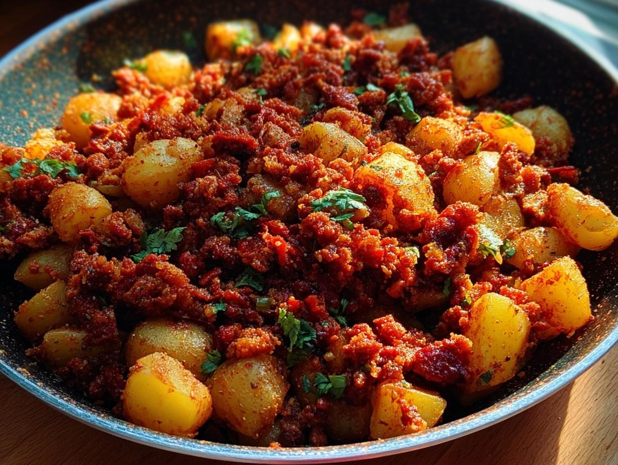Papas Con Chorizo