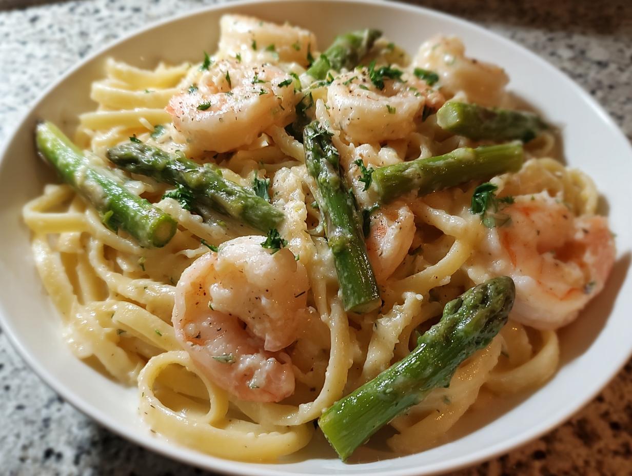 Shrimp Asparagus Pasta: 30 Min Weeknight Wonder - Shrimp Asparagus Pasta - main visual representation