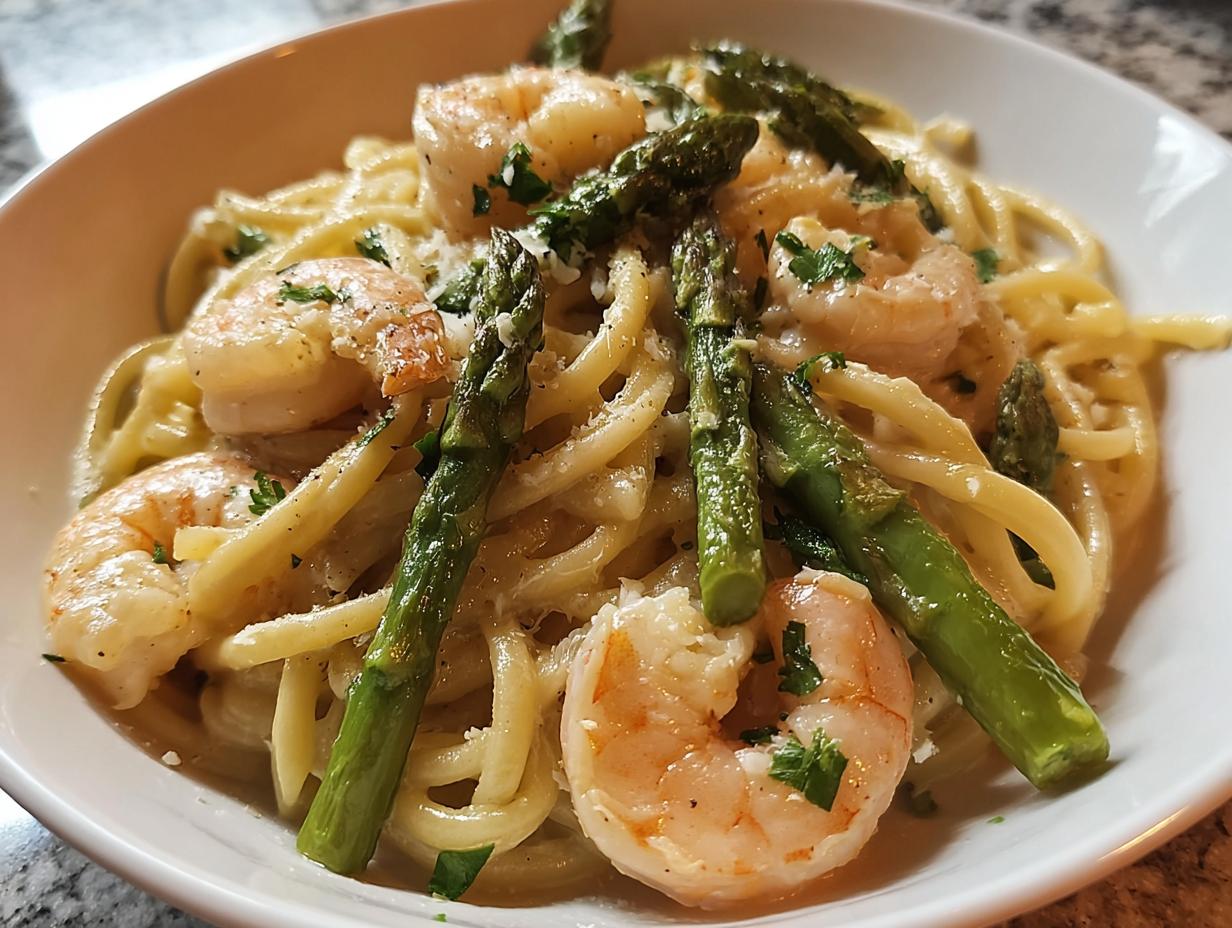 Shrimp Asparagus Pasta