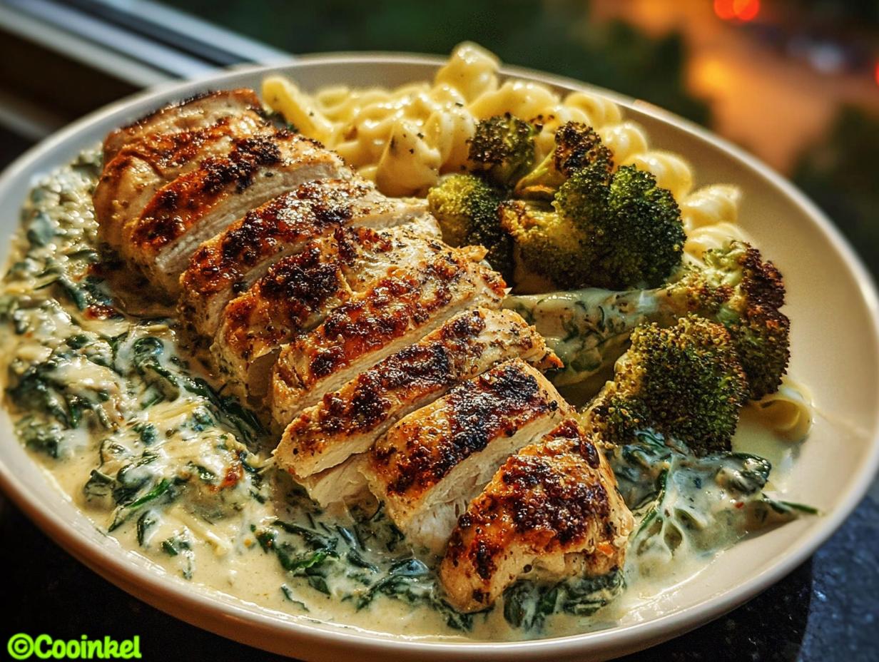 Magnificent Spinach Artichoke Greek Chicken Magic - Spinach Artichoke Greek Chicken - additional detail