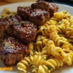 Steak Bites Cheesy Rotini