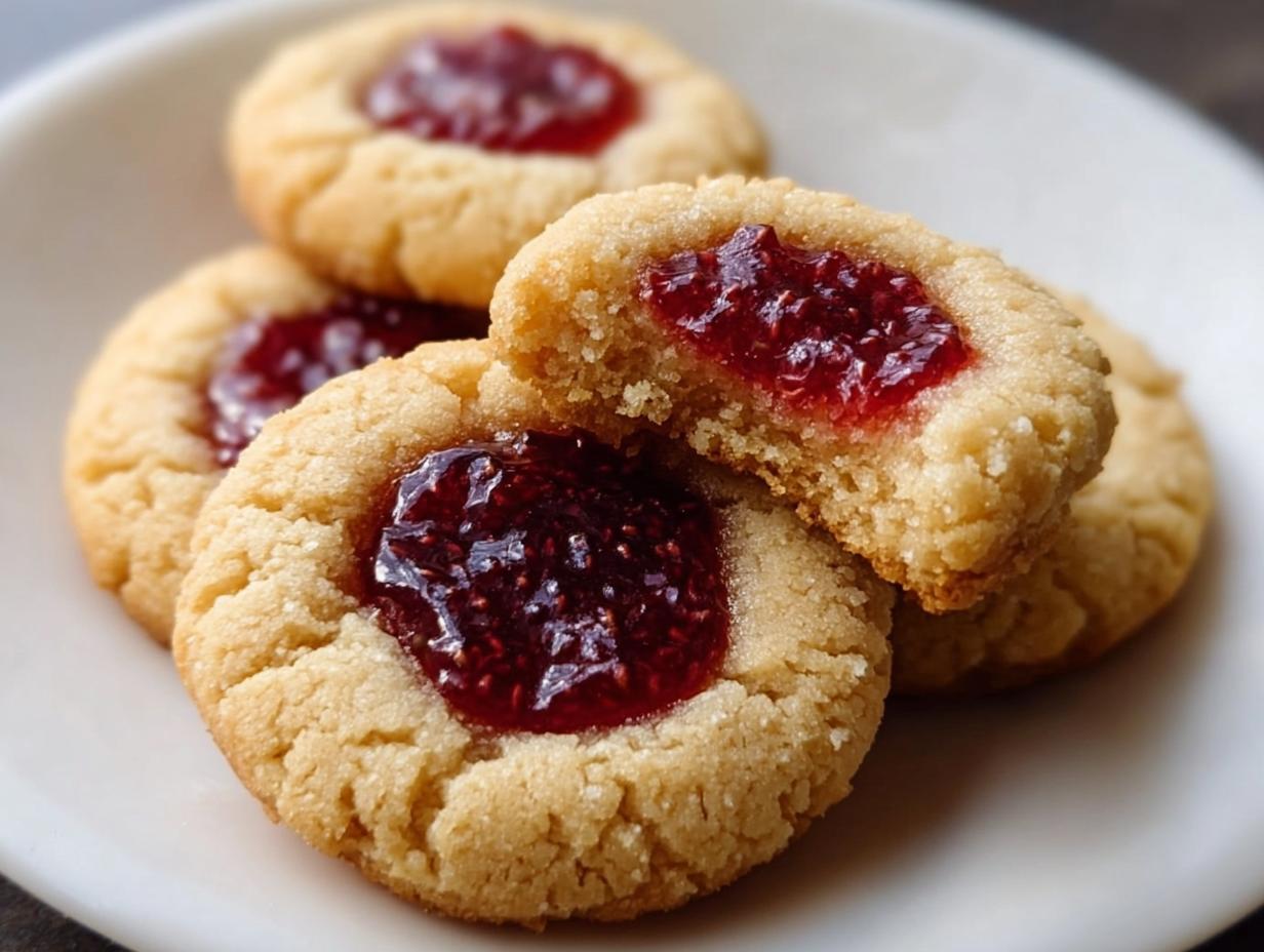 Thumbprint Cookies Raspberry Preserves