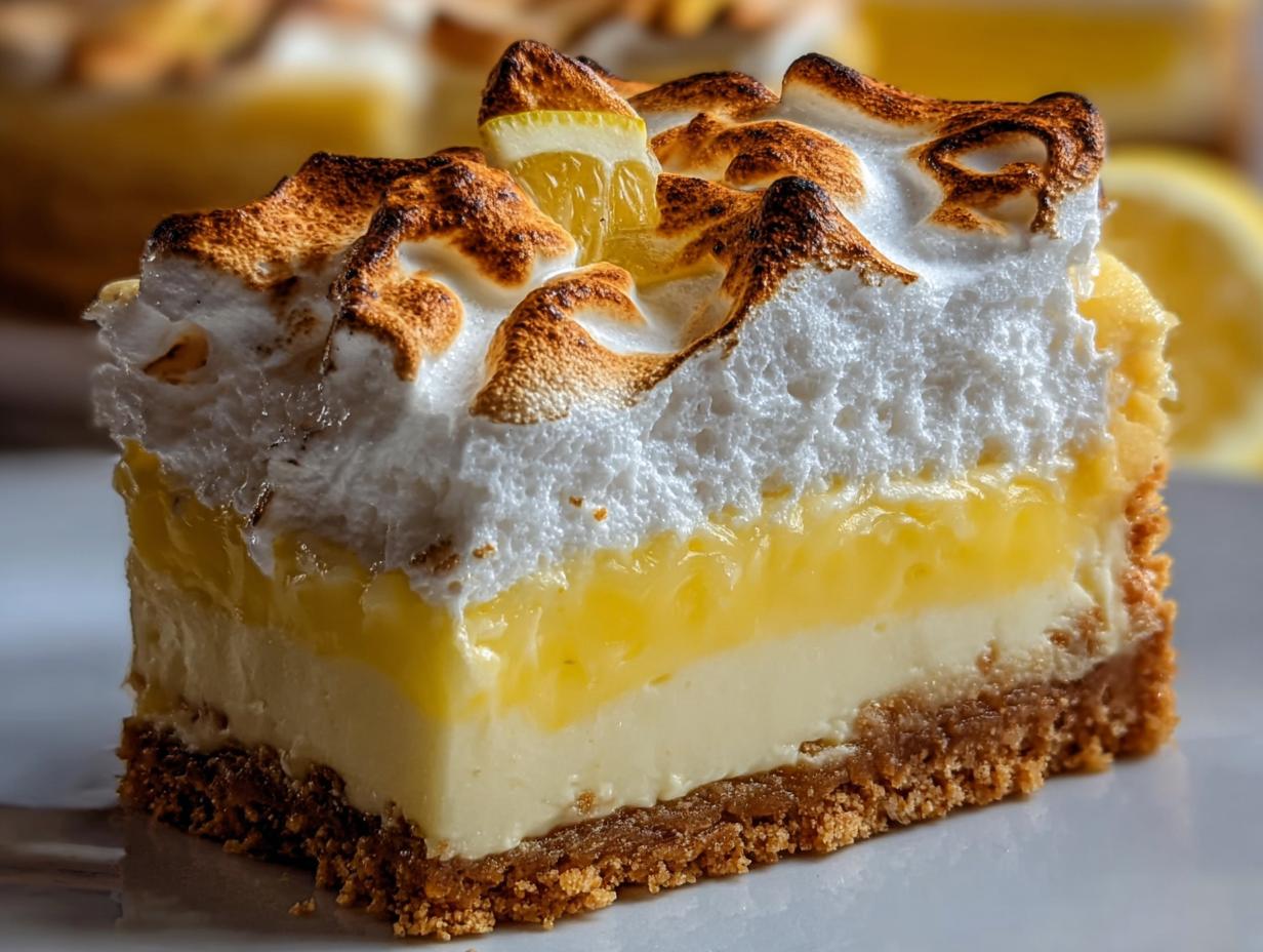 Triple Lemon Meringue Cheesecake