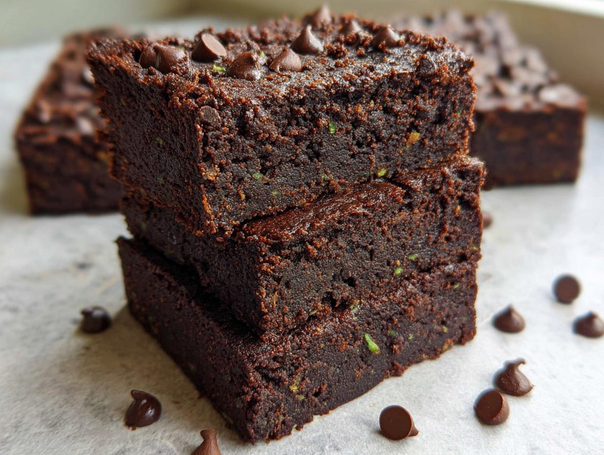 BEST Vegan Zucchini Brownies: Rich & Fudgy - Vegan Zucchini Brownies - additional detail