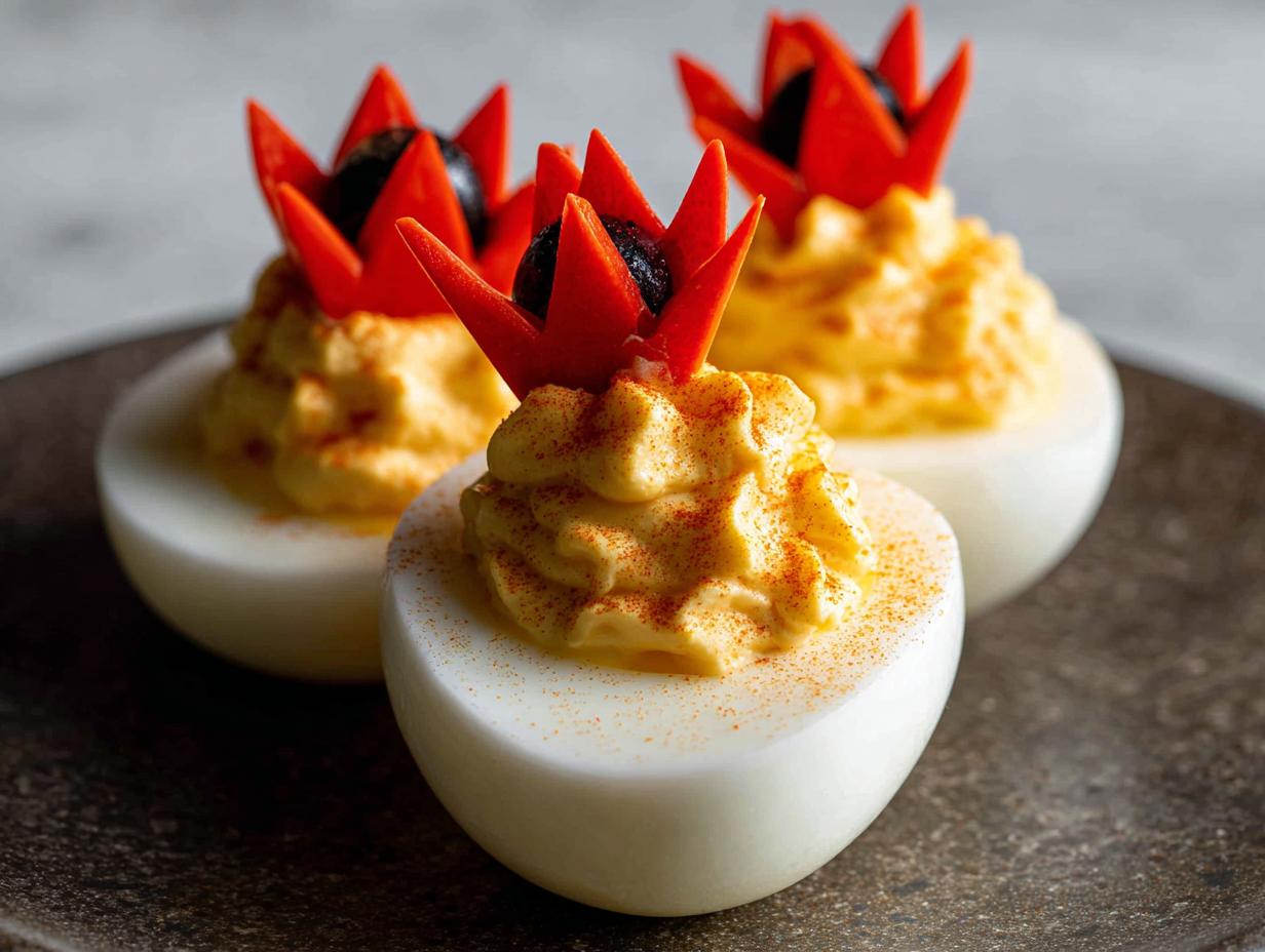 Spooky Adorable Halloween Deviled Eggs: 12 Tasty Bites - Adorable Halloween Deviled Eggs - main visual representation