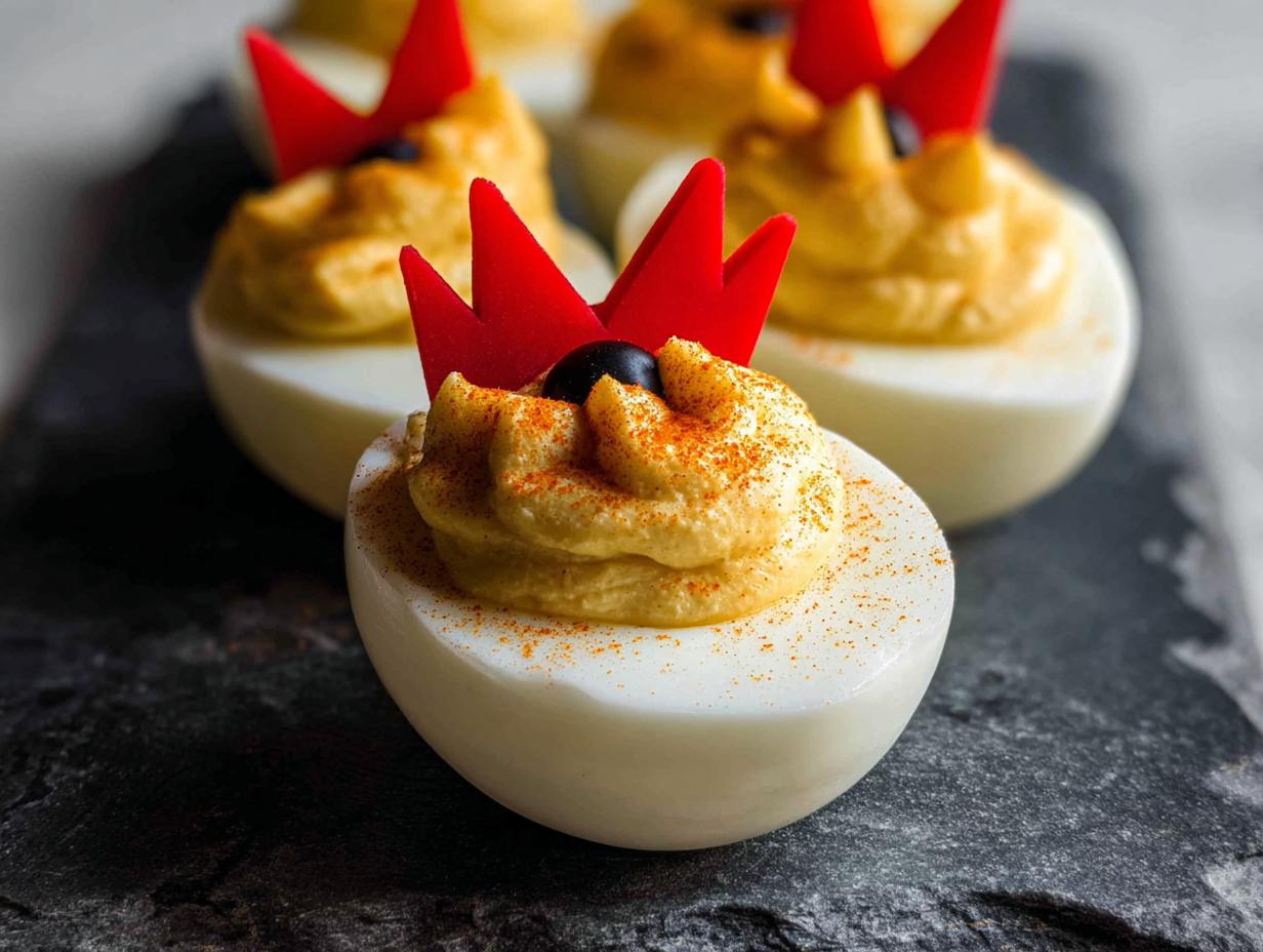 Spooky Adorable Halloween Deviled Eggs: 12 Tasty Bites - Adorable Halloween Deviled Eggs - additional detail