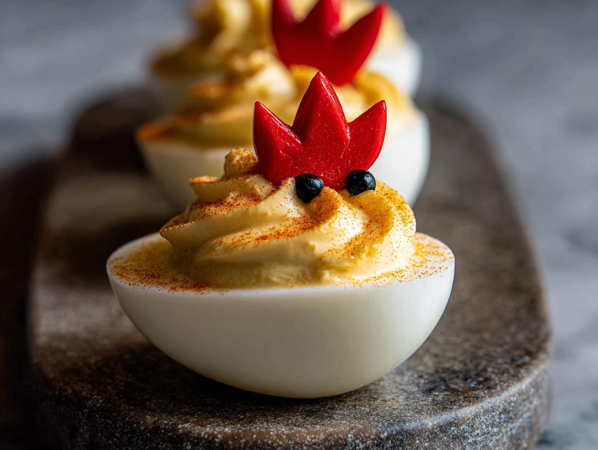 Adorable Halloween Deviled Eggs