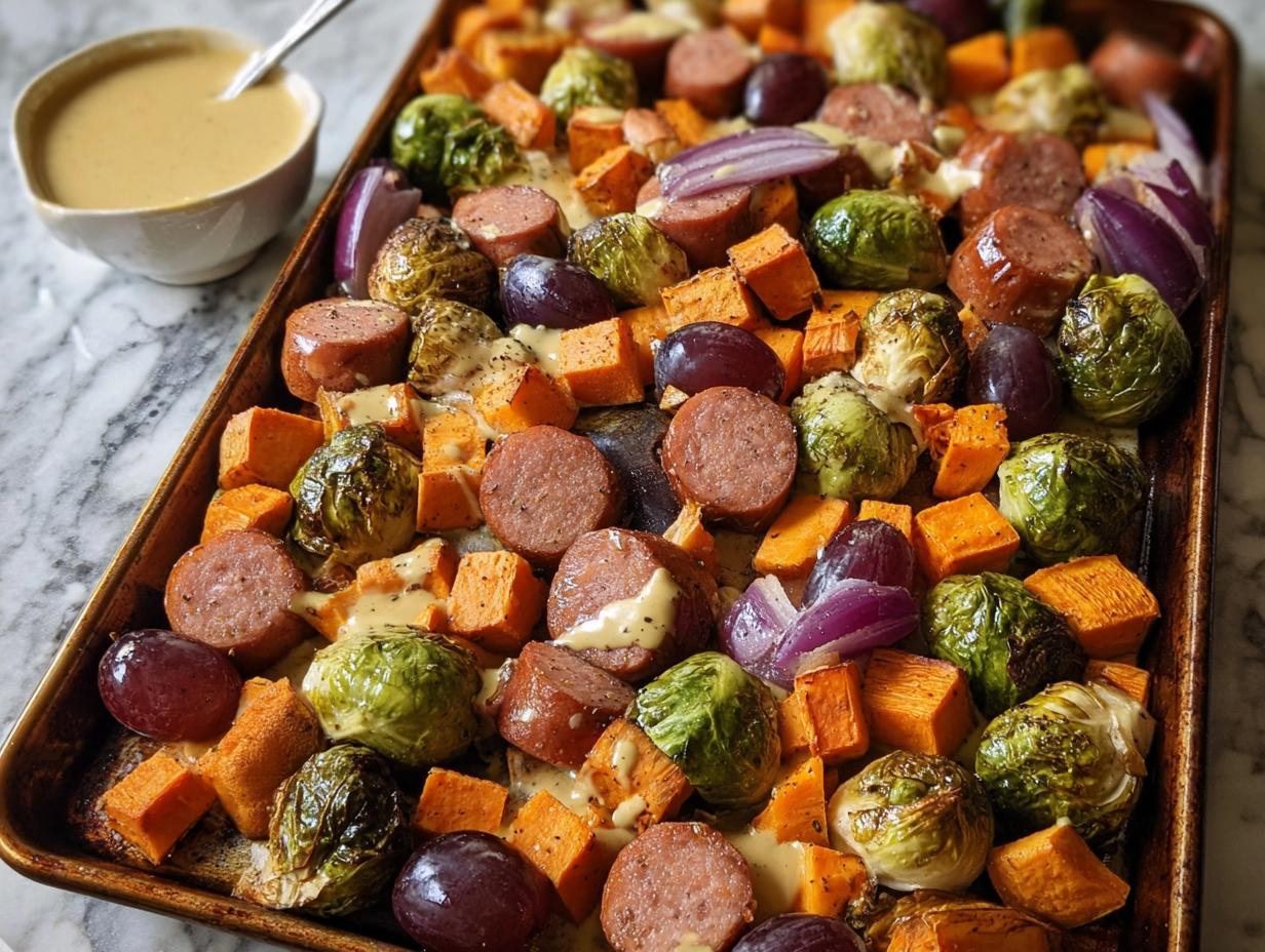 Autumn Kielbasa Sheet Pan: 1 Delicious Fall Meal - Autumn Kielbasa Sheet Pan - additional detail
