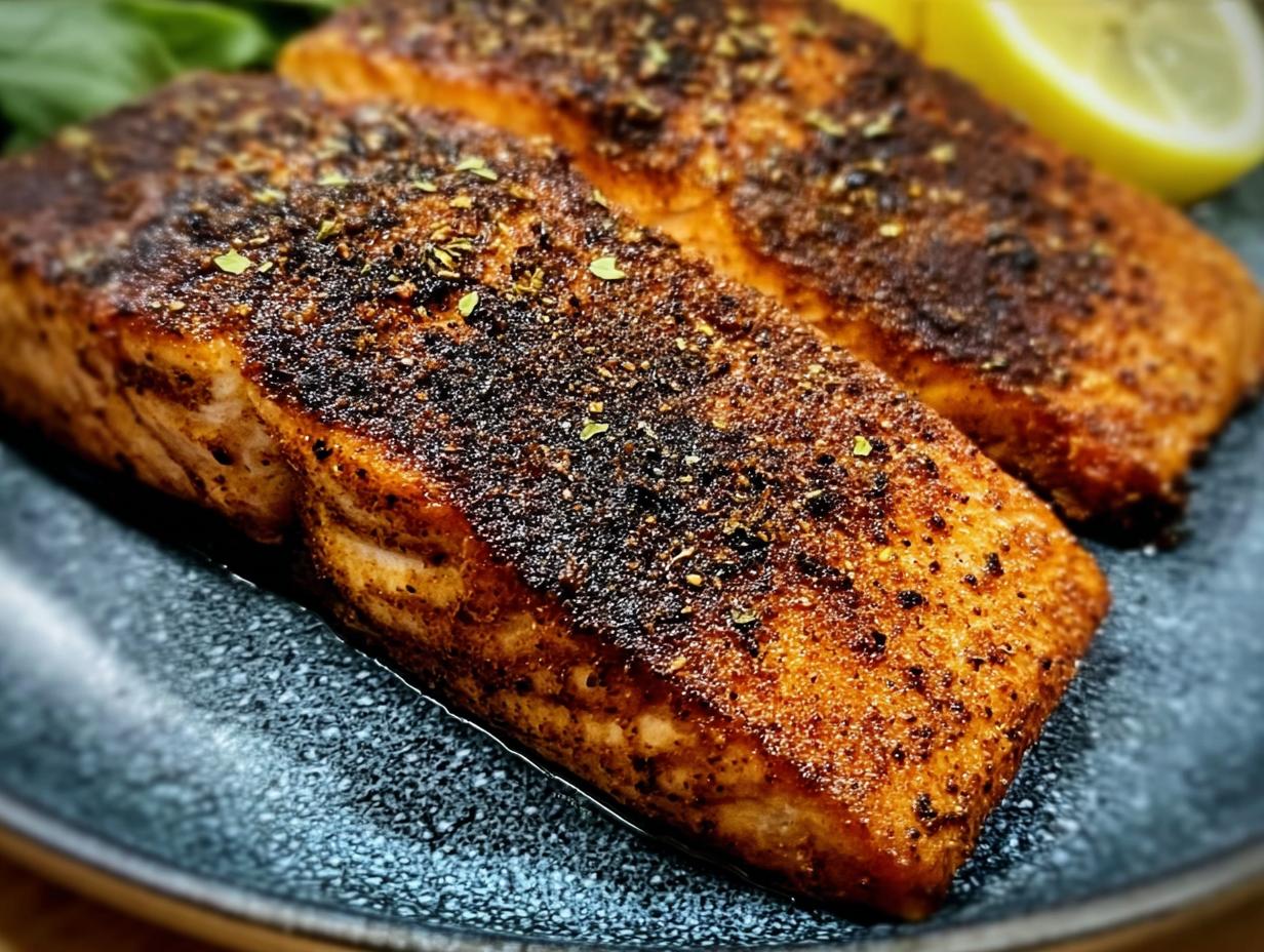 20 Min Blackened Salmon: Bold Cajun Flavor - Blackened Salmon - additional detail