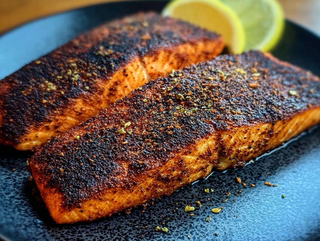 20 Min Blackened Salmon: Bold Cajun Flavor - Blackened Salmon - additional detail