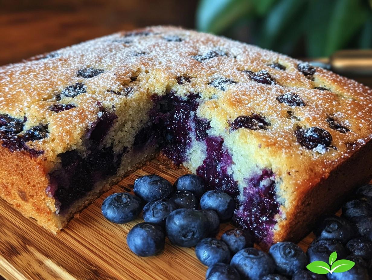 Amazing Blueberry Buttermilk Breakfast Cake - Blueberry Buttermilk Breakfast Cake - serving suggestion