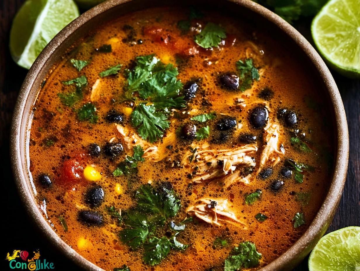 Amazing Chicken Poblano Black Bean Recipe - Deliciously creamy chicken poblano black bean soup