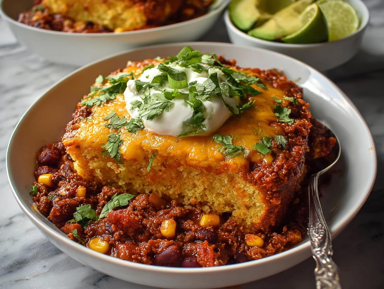 Chili Cornbread Casserole: Delicious 1-Dish Meal - Chili Cornbread Casserole - additional detail