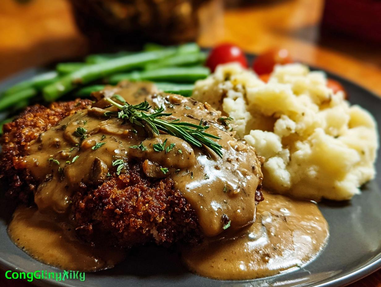 Country Fried Steak Creamy: Luscious Gravy Recipe - Country Fried Steak Creamy - additional detail