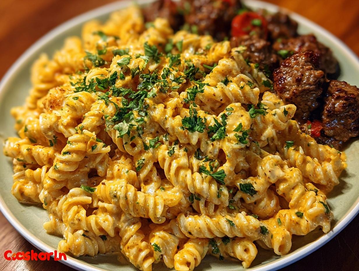 Creamy Cajun Beef Rotini: 30-Min Weeknight Wonder - Creamy Cajun Beef Rotini - additional detail