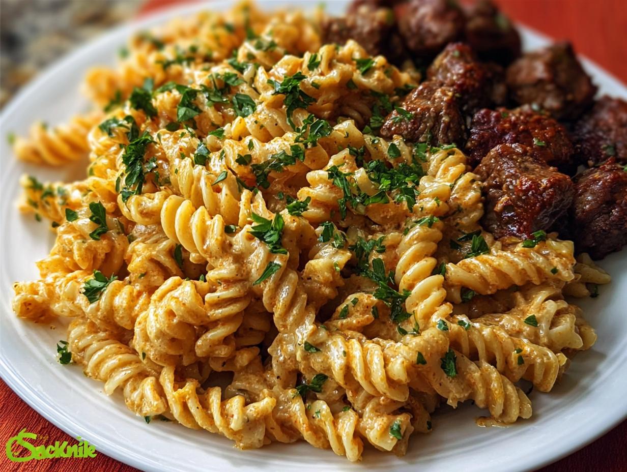 Creamy Cajun Beef Rotini