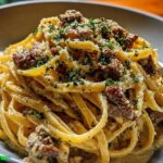 Creamy Parmesan Beef Linguine