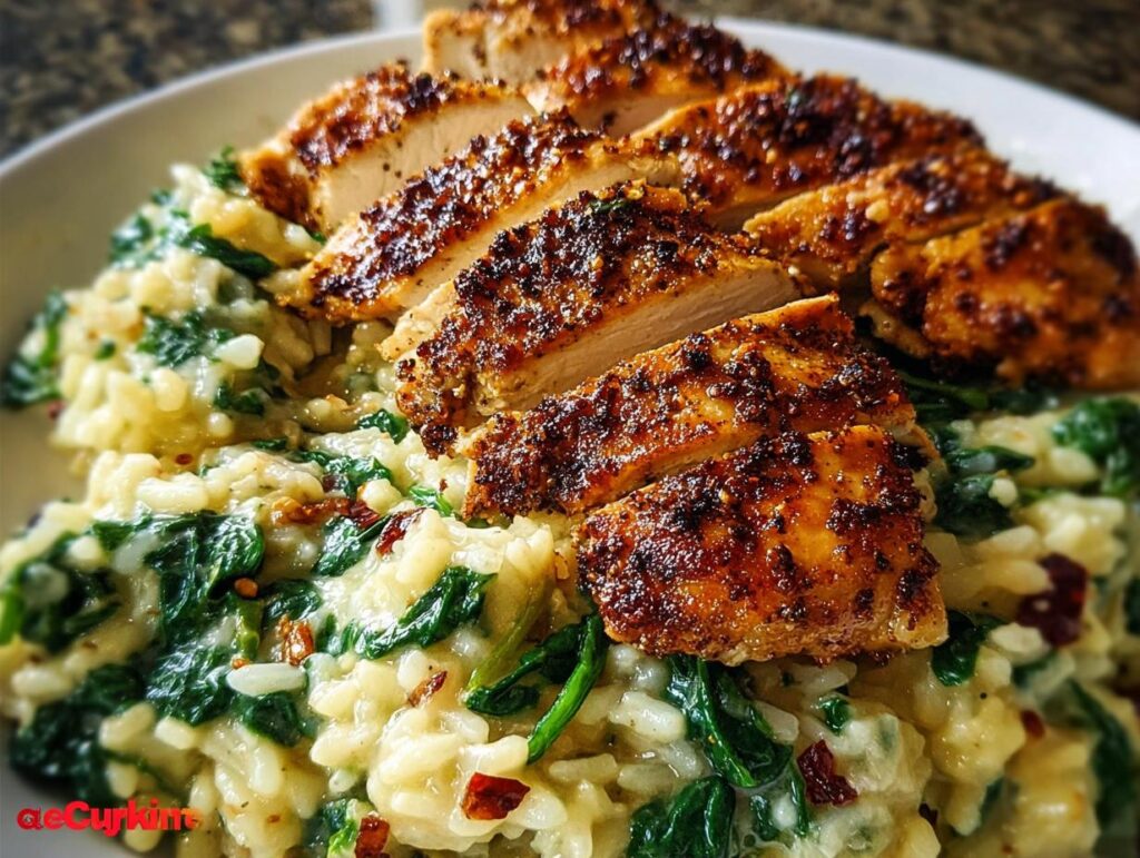 Creamy Parmesan Spinach Rice